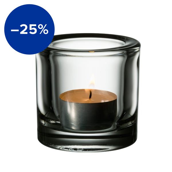 Kivi tealight candleholder, clear