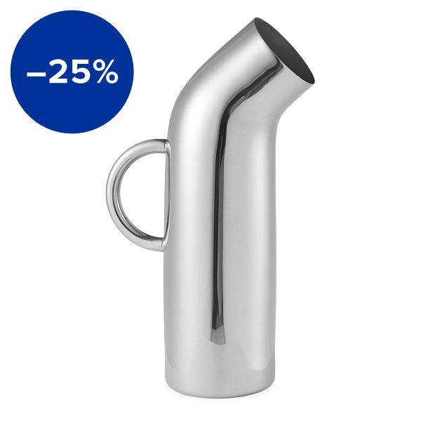 Pipe pitcher, 1,2 L, polished stainless steel