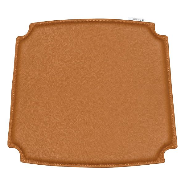CH24 Wishbone cushion, light brown leather Loke 7050