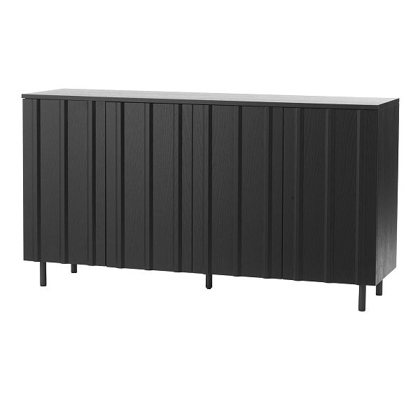 Rib sideboard, 159 cm, soft black