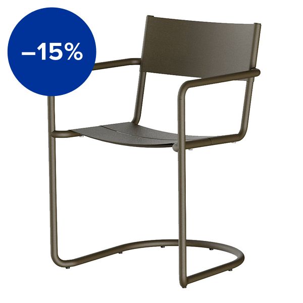 Sine dining armchair, dark green