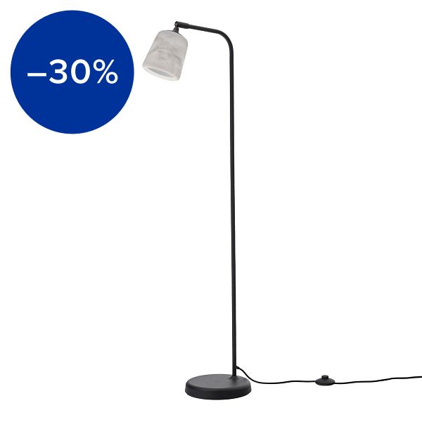Material floor lamp, The Black Sheep Edition, white marble