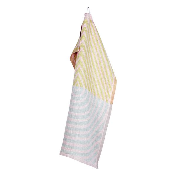 Metsälampi hand towel, rose - grey - lime
