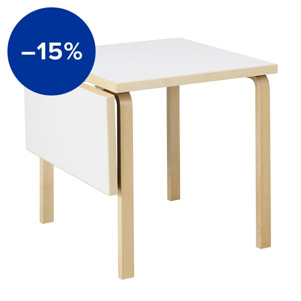 Aalto foldable table DL81C, birch - white laminate