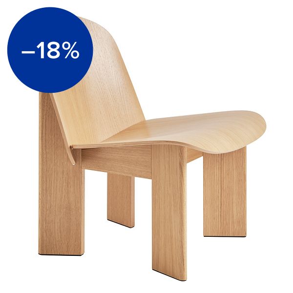 Chisel lounge chair, lacquered oak