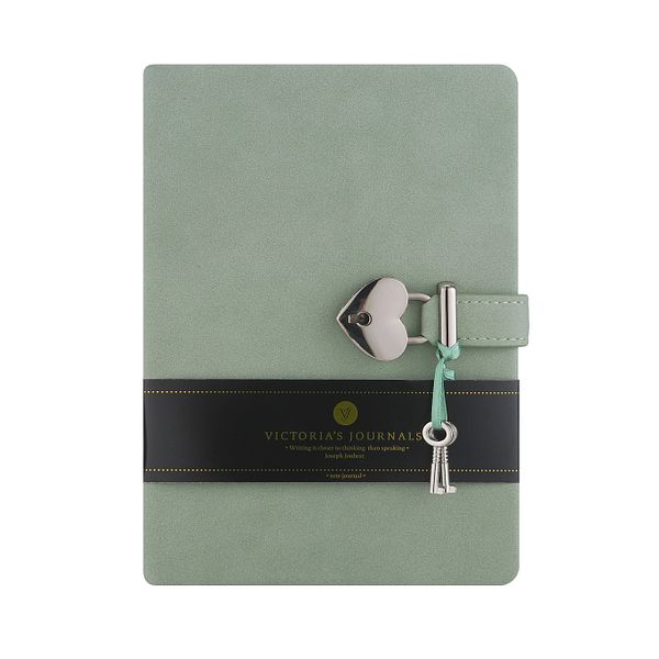 Päiväkirja lukolla vihreä Victorias Journals