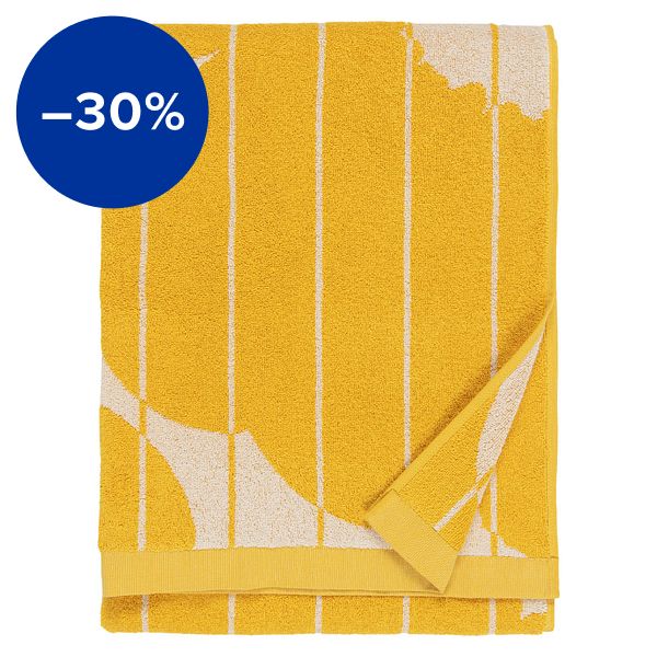 Vesi Unikko bath towel, spring yellow - ecru