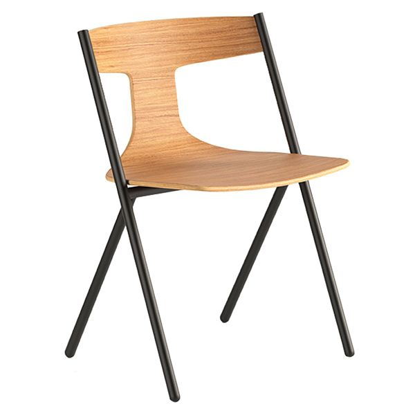 Quadra chair, black - matt oak