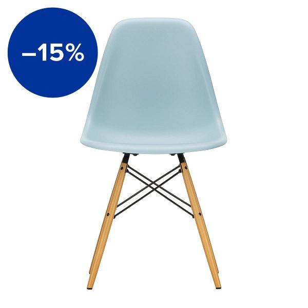 Eames DSW chair, ice grey RE - maple