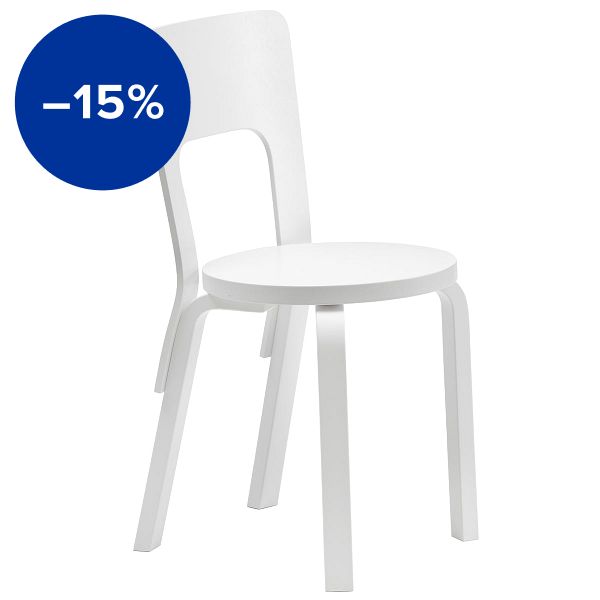 Aalto chair 66, lacquered white