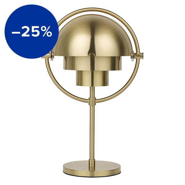 Multi-lite portable table lamp, brass - brass