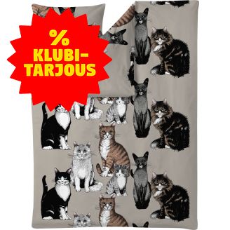 Pussilakanasetti Vallila 150 x 210 cm Kitties beige