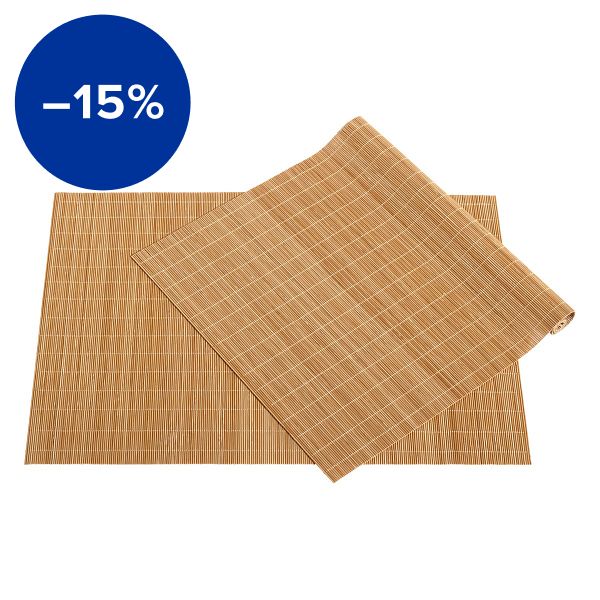 Bamboo placemats, 2 pcs
