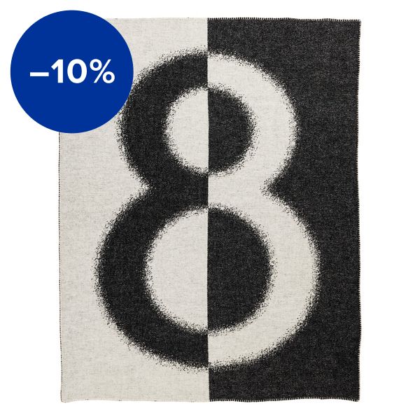 Iittala 8 blanket, 130 x 180 cm, ecru - black