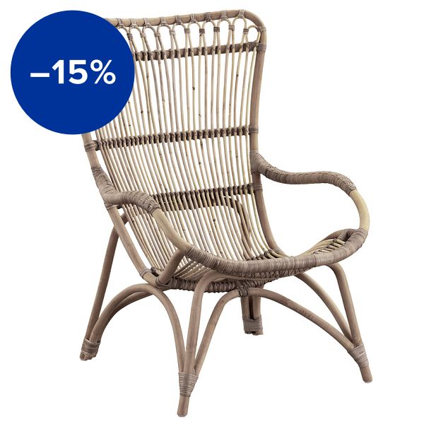 Monet chair, taupe rattan