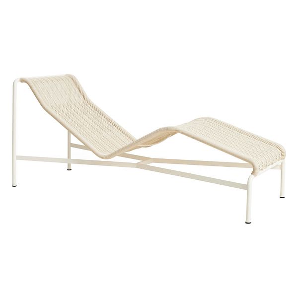 Palissade Cord chaise longue, cream white