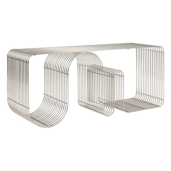 Curva bench, silver