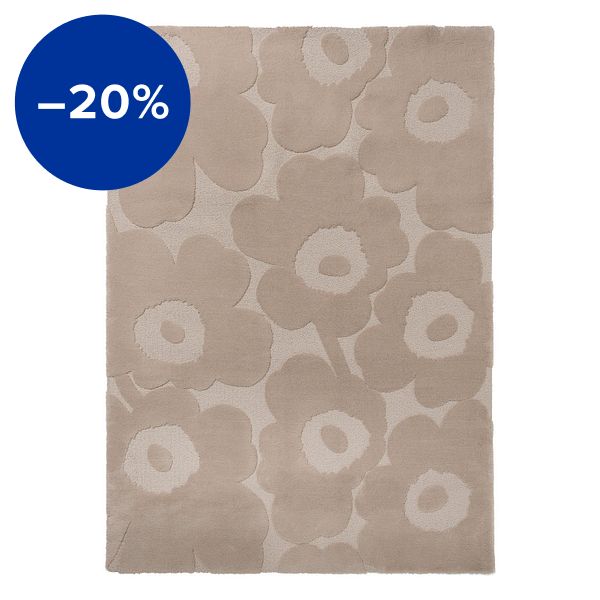 Unikko rug, light beige