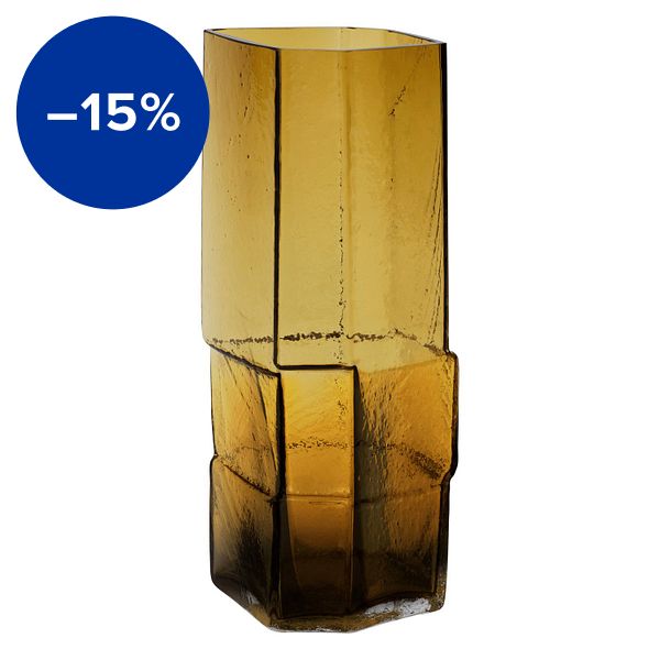 Muro vase, medium, recycled amber