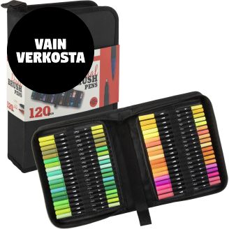 Kaksipäinen tussi 120kpl sivellin/ohut