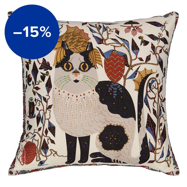 Les Chats Ryder cushion cover, linen