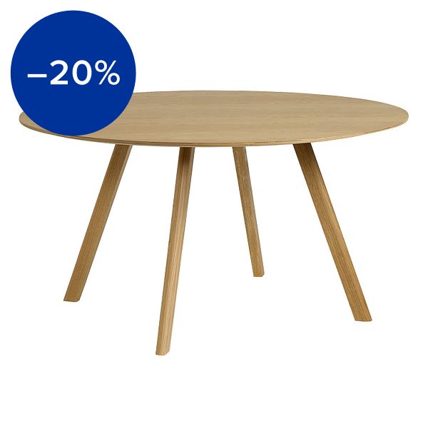 CPH25 2.0 table, 140 cm, lacquered oak - lacquered oak veneer