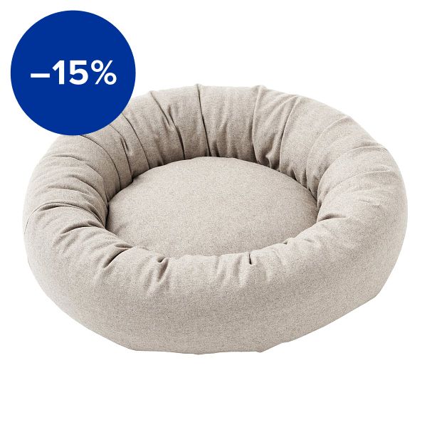 Dog bed, M, Wooly, ivory melange