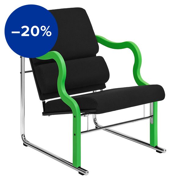 Experiment lounge chair 501, green - black