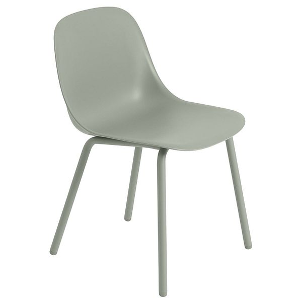 Fiber Outdoor side chair, dusty green