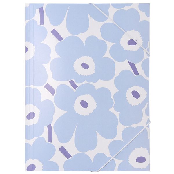 Kulmalukkokansio A4 108K Marimekko Unikko vaaleansininen
