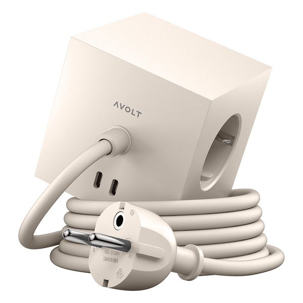 Square 1 USB-C extension cord, 1,8 m, Nomad sand