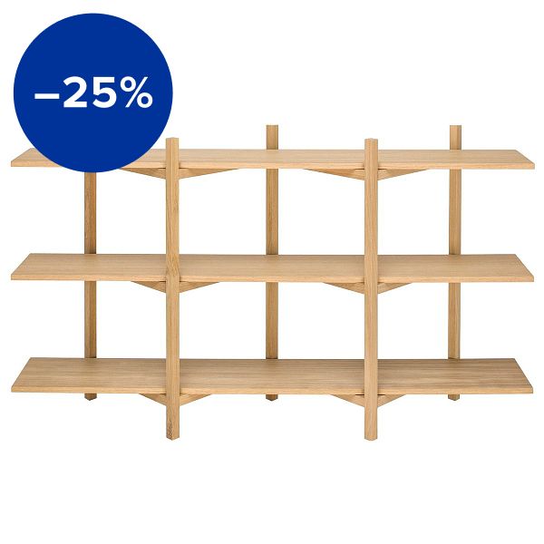 Zig Zag low shelf, oak