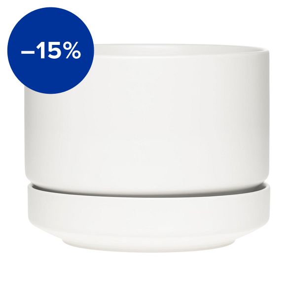 Arabia plant pot SN, 19 cm, matt white