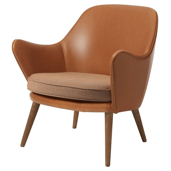 Dwell armchair, cognac leather - Sprinkles 254