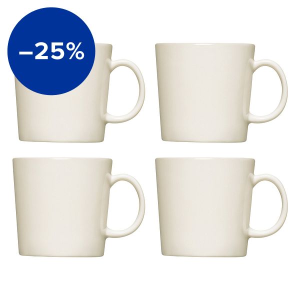 Teema mug 0,3 L, white, 4 pcs