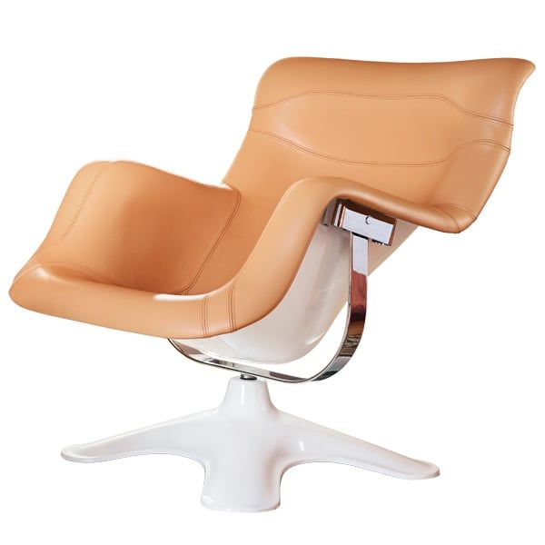 Karuselli lounge chair, nougat - white