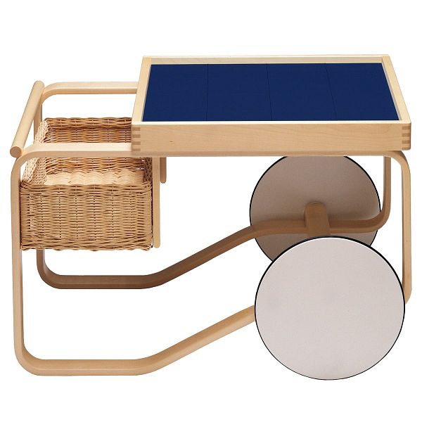 Aalto tea trolley 900, Alvar Aalto 100, blue