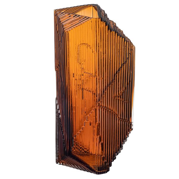 Kartta glass sculpture 150 x 320 mm, copper