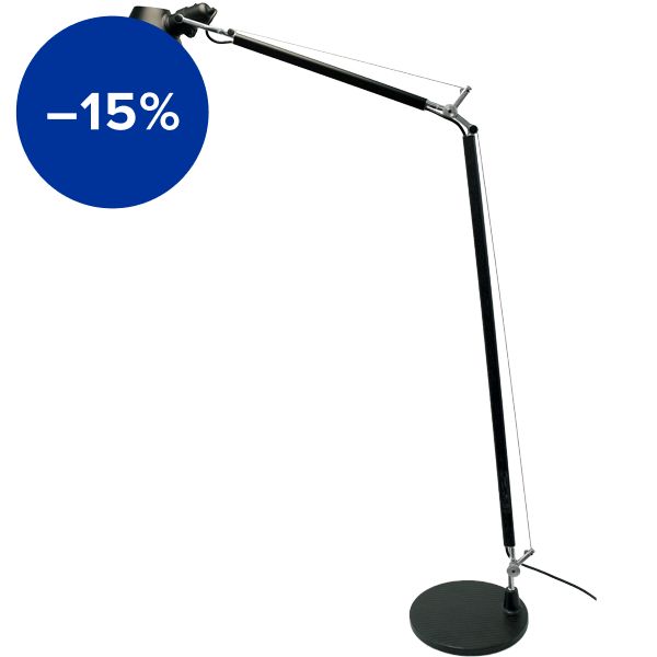 Tolomeo Lettura floor lamp, black