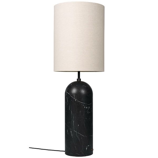 Gravity XL floor lamp, high, black marble - canvas