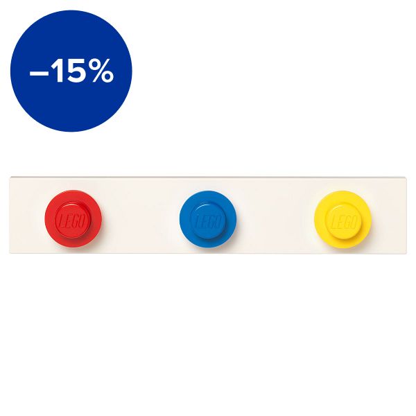 Lego Wall Hanger Rack, red - blue - yellow
