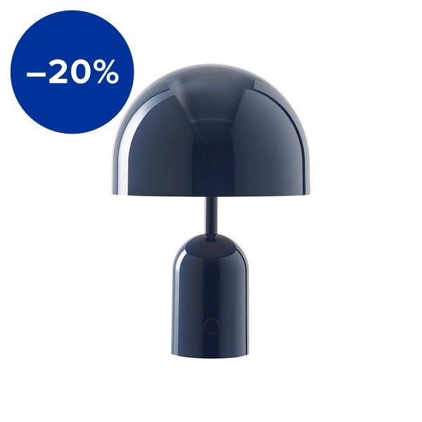 Bell portable LED table lamp, indigo