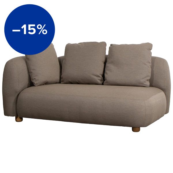 Capture 2-seater sofa, right module, taupe