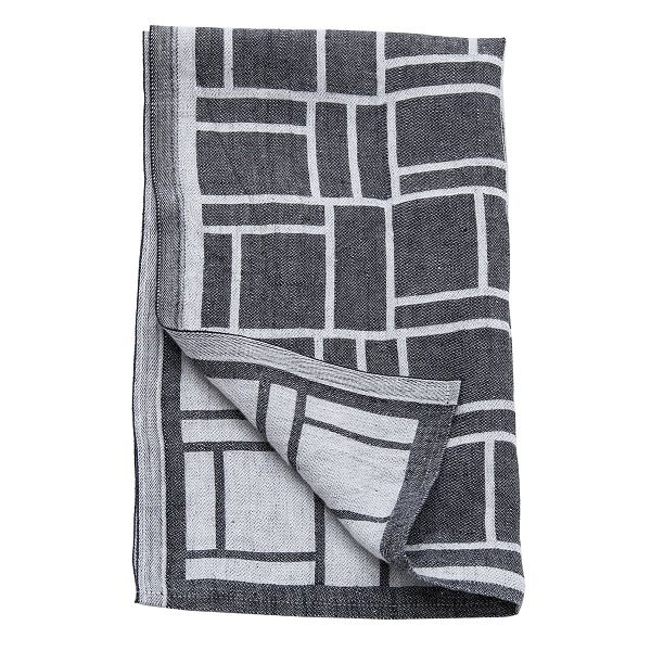 Piazzetta hand towel, black