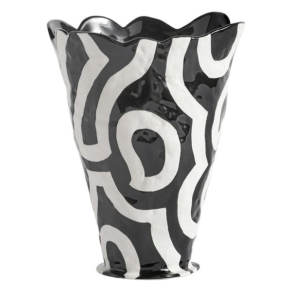 Jessica Hans Shadow vase, black - white