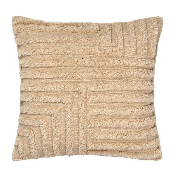 Crease wool cushion, small, light sand