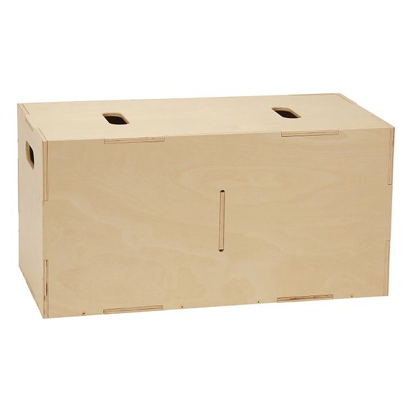 Cube Long storage box, birch