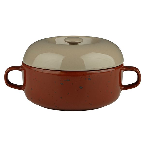 Oiva bowl with lid, 5 dl, terra - maroon