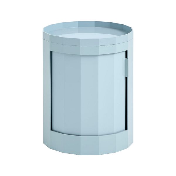 Facet cabinet, low, misty blue