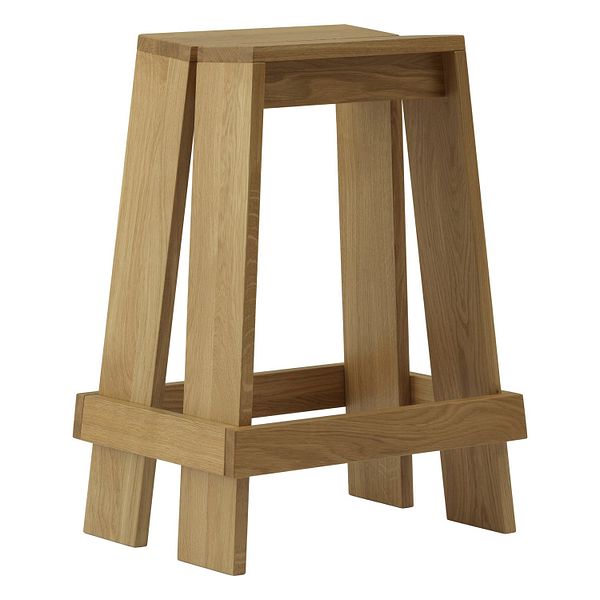 Let barstool, 65 cm, oak